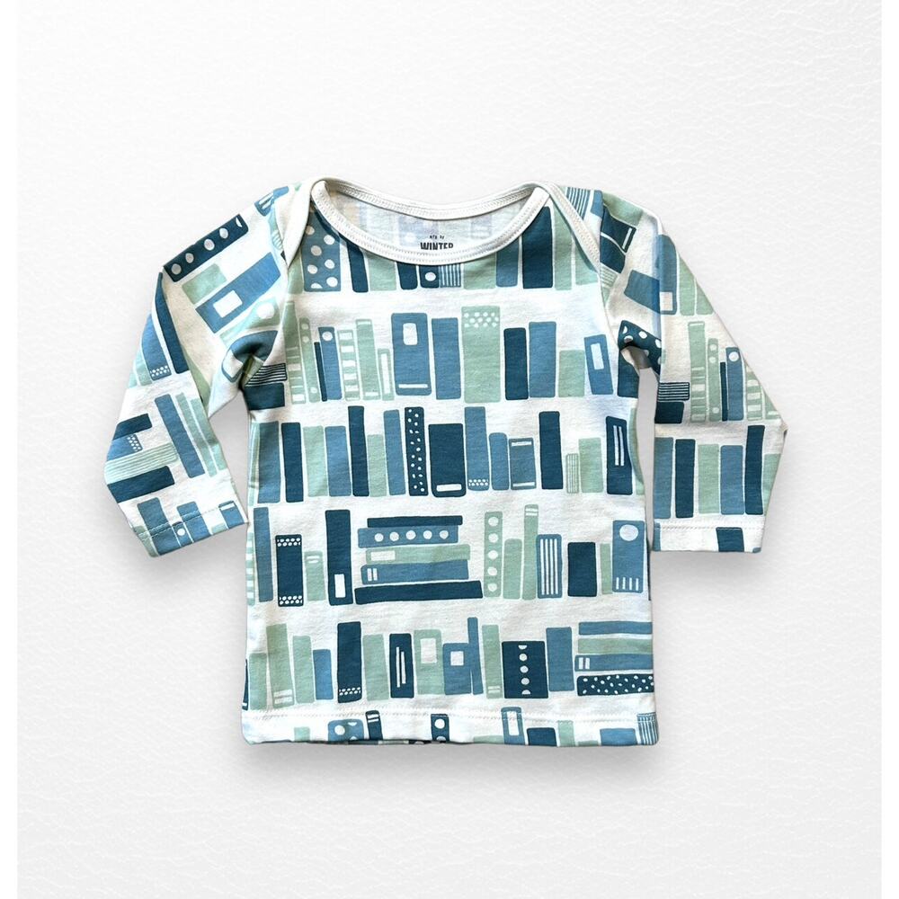 NEW Winter Water Factory Organic Bookshelf Tee, 3 Months
